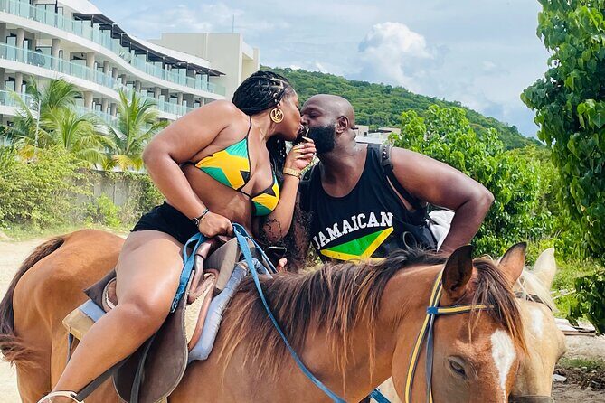 OCEAN HORSE-BACK RIDING & BAMBOO RAFTING + Limestone MASSAGE - Exploring Jamaica’s Coastal Charm: Horseback Riding, Bamboo Rafting, and a Limestone Massage
