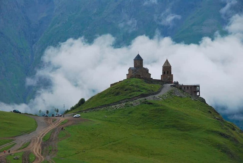 Off Road Cycling to Mount Kazbegi - First Stop: Ananuri Fortress