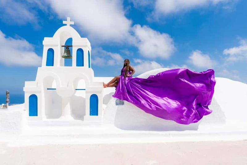 Oia: Santorini Photoshoot with Flying Dress Rental Option - An In-Depth Look at the Oia Photoshoot Experience