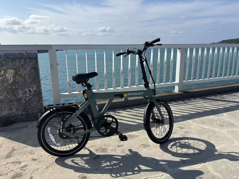 Okinawa Electric Assist Bicycle Rental - Riding safely on Naha’s streets