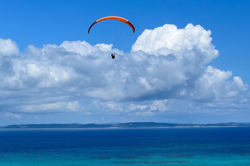 Okinawa Powered Paragliding Experience (Family Flights Available) - A family flight with a strict combined limit
