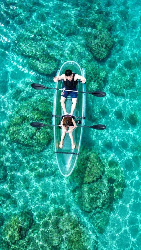 Okinawa: Sea walk experience with clear kayak in Onna Village (with GoPro filming) - From check-in to the return point