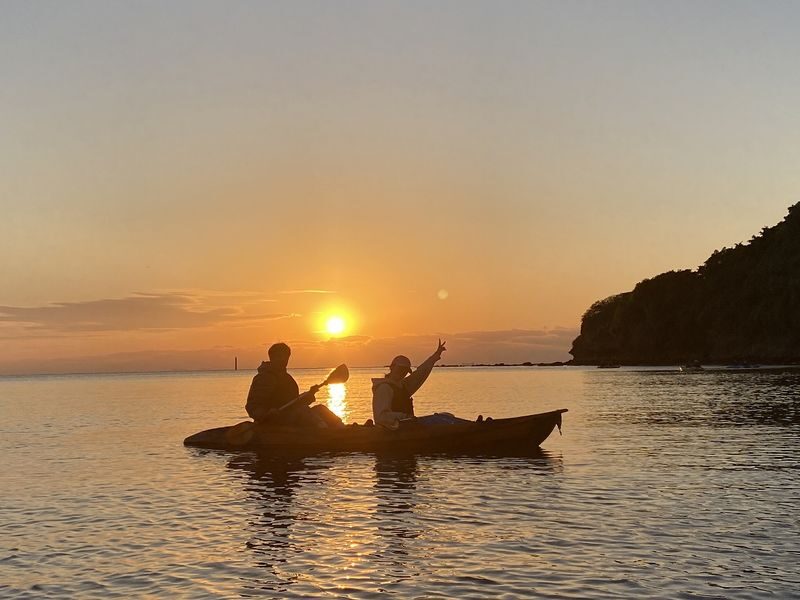 Okinawa Sunset Kayak Tour with Photos - From Hija River’s mangroves toward the open sea