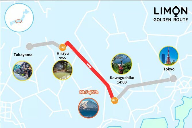 One-way Bus From Hirayu to Kawaguchiko - Key Points