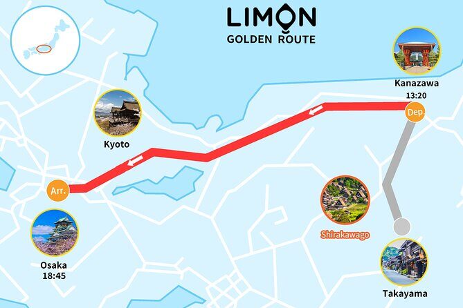 One Way Bus from Kanazawa to Osaka - Key Points