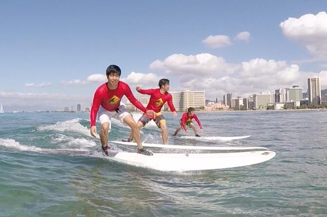 Open Group Surfing Lesson with Waikiki Courtesy Shuttle - Key Points