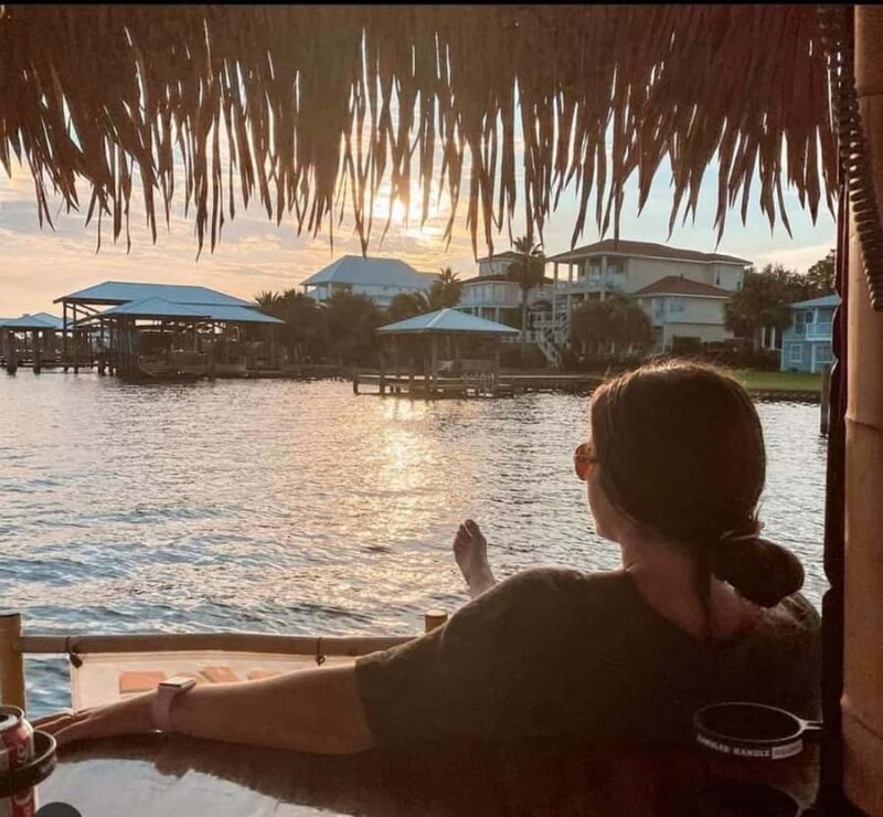 Orange Beach: Sunset Tiki Bay Cruise with BYOB - Key Points