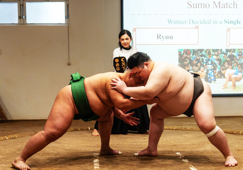 Osaka: Sumo Experience with Live Show & Audience Challenge - The one-round match brings the lesson to life