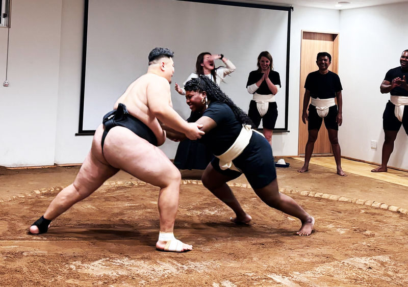 Osaka: Sumo Experience with Live Show & Audience Challenge - The audience challenge: fun, but not guaranteed
