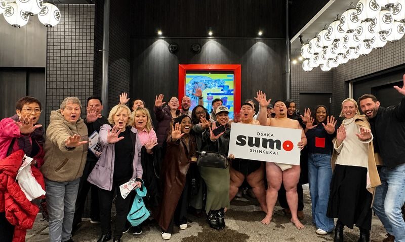 OSAKA Sumo Live Match show Experience with salt-throwing Challenge! - Is the sumo show worth booking?