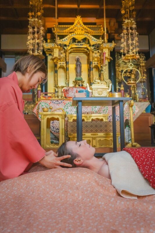 Osaka Temple: Zen Matcha facial pack & Dry head spa 90min - A temple setting for a slower Osaka afternoon