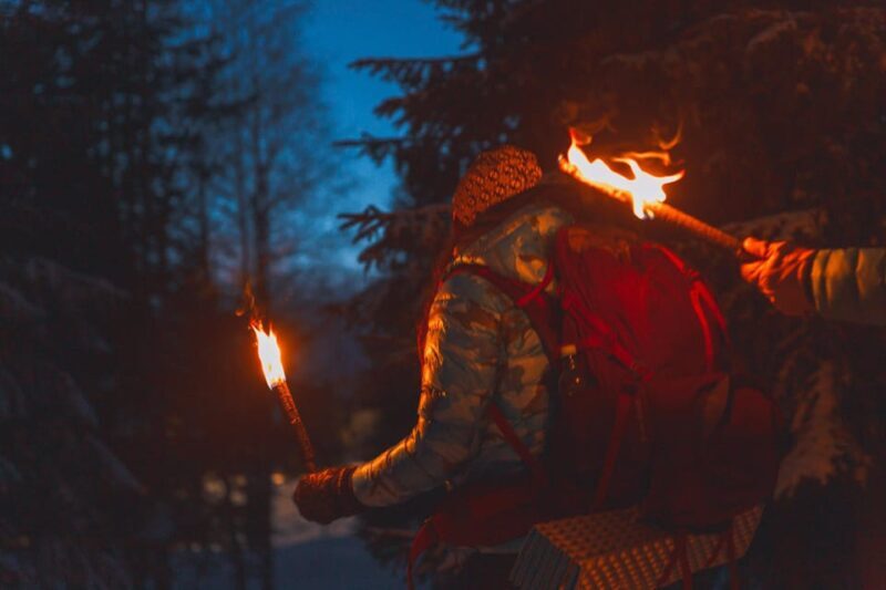 Oslo: Snowy Forest Torchlight Walk with Campfire - Oslo: Snowy Forest Torchlight Walk with Campfire — An Authentic Nordic Winter Experience