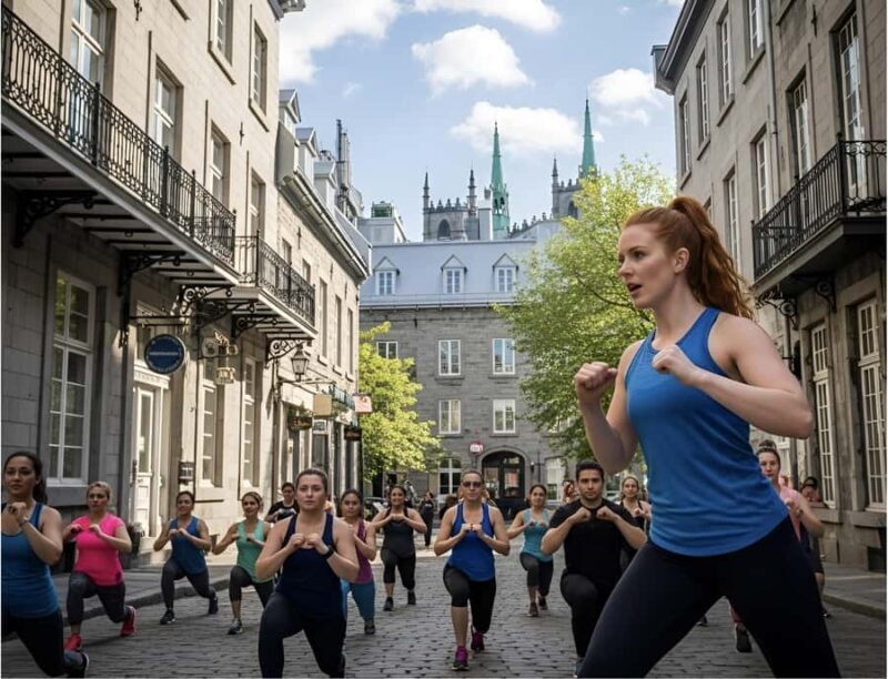 Outdoor Fitness Class - Outdoor Fitness Class in Old Montreal: A Fresh Take on Travel & Fitness
