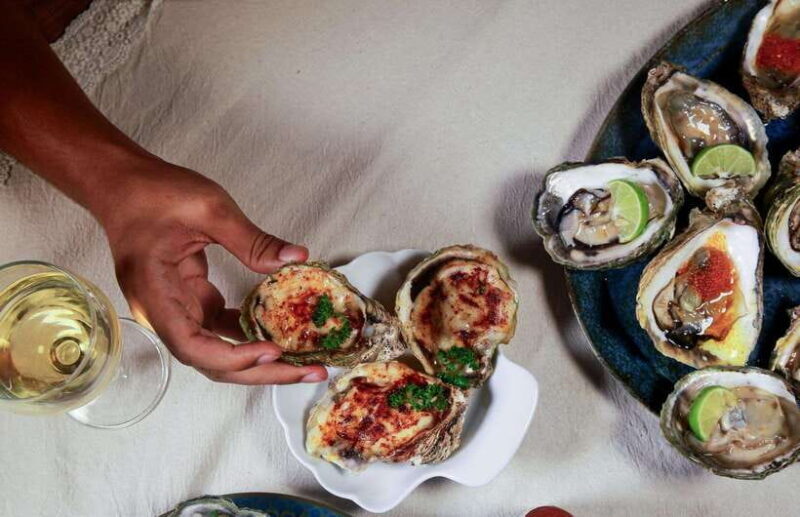 Oyster Platter With Wine By Unawatuna Beach - A Taste of Sri Lanka: Oyster Platter With Wine By Unawatuna Beach