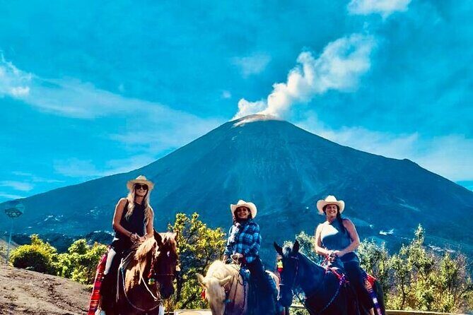 Pacaya Volcano Horseback Fast Ride Lava Pizza Chef - The Return Journey