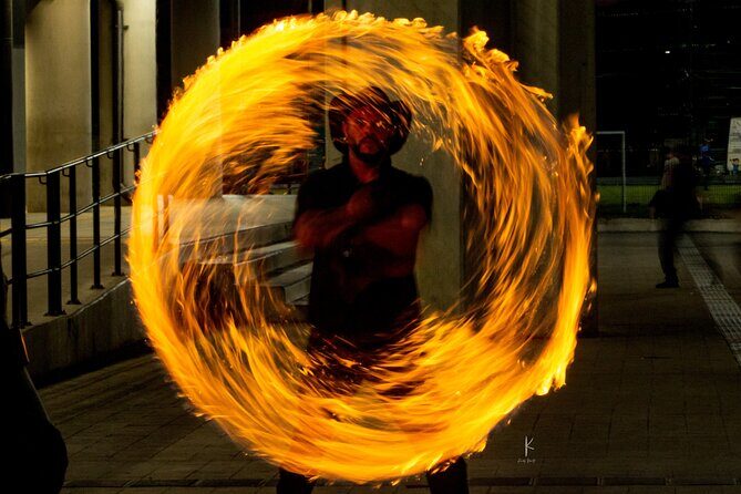 Paint your Waterfront Picture with fire show Playa del Carmen - A Walk Through the Experience