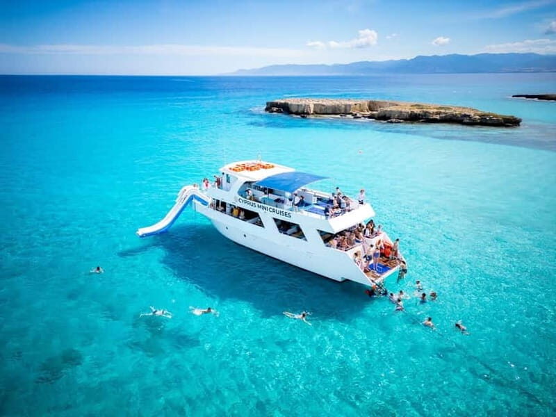 Paphos/Akamas: Blue Lagoon Bus & Boat Tour with Water Slide - Paphos/Akamas: Blue Lagoon Bus & Boat Tour with Water Slide