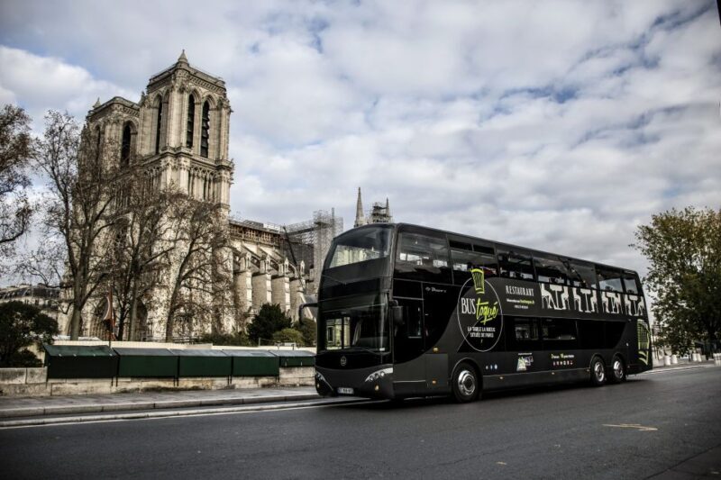 Paris: Champs Elysées Bus Toqué w/Lunch & Glass of Champagne - Key Points