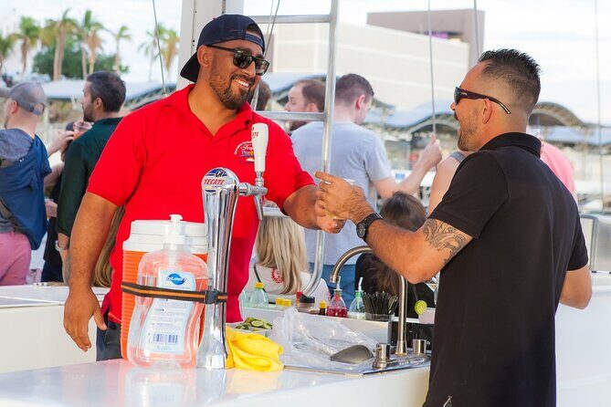 Party and Drinks at the Party Cruise! Round Transportation From Los Cabos - FAQ