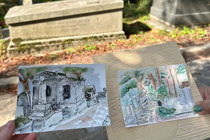 Père Lachaise Cemetery Art: Watercolor Postcard Workshop in Paris - FAQ