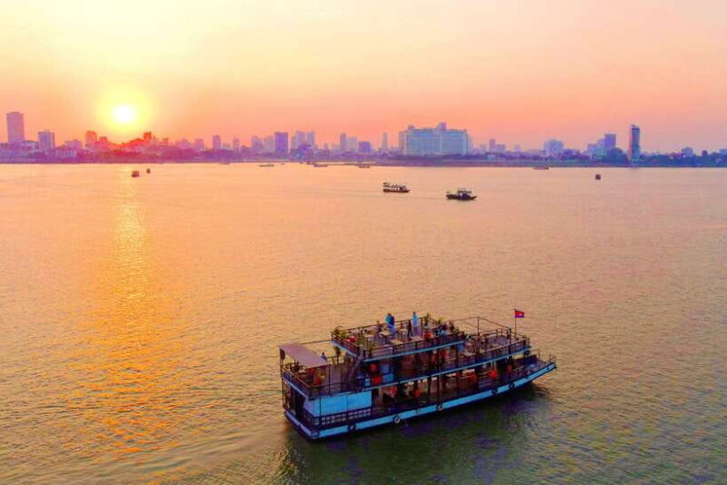 Phnom Penh: Sunset Cruise with Unlimited Beer &Fruit platter - A Waterway View of Phnom Penh: Sunset Cruise with Unlimited Beer & Fruit