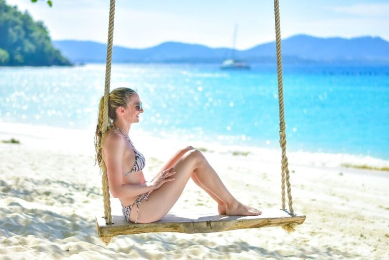 Phuket: Coral Island & Sunset Dinner by Sailing Catamaran - Visiting Coral Island: Beaches, Snorkeling, and Tucans