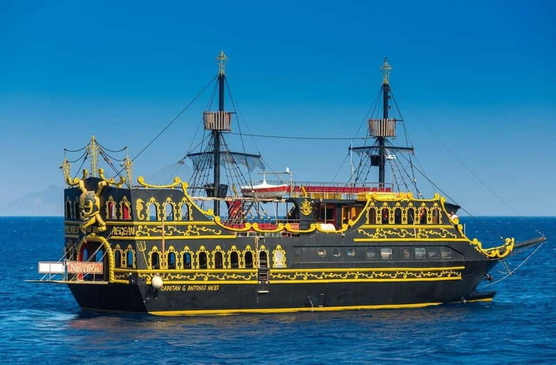 Pirate Cruise from Kos to Kalymnos, Pserimos, Plati & BBQ - Key Points