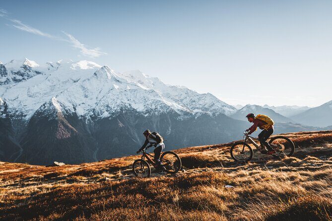 Point of view on the glaciers of Chamonix by electric mountain bike - Experience the Glaciers of Chamonix by Electric Mountain Bike