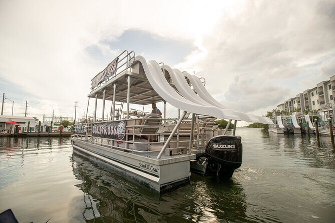 Pontoon Boat Rental with Slides from Key West - Key Points