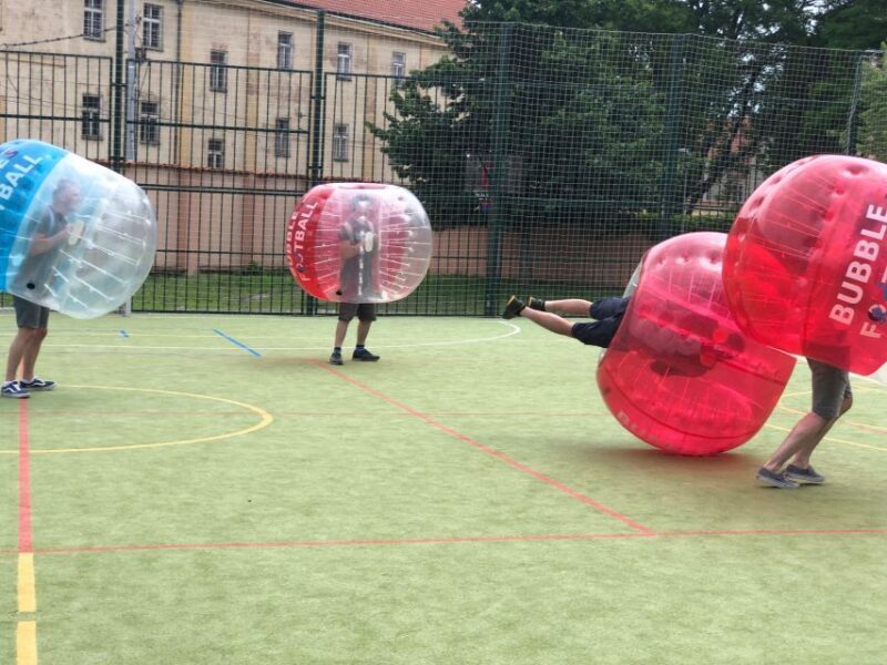 Prague: Bubbles football in city centre of Prague - Who Will Love This?