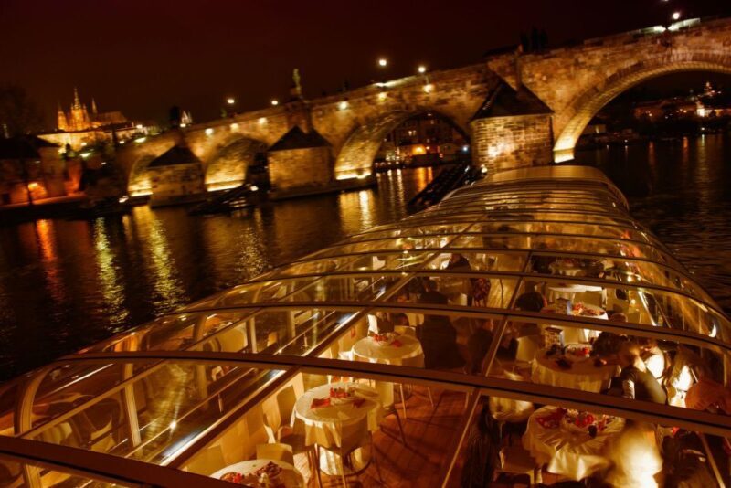 Prague: Sightseeing Dinner Cruise on Open-Top Glass Boat - FAQs