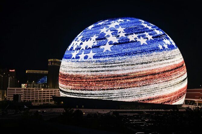 Private 1.5 Hour Sphere Las Vegas Guided Tour in an EVR car - Key Points