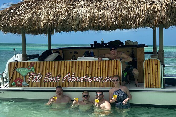 Private 2-Hour Tiki Boat Party in Key West & Mini Sandbar - Key Points