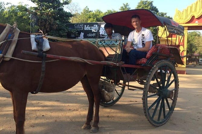 Private Bagan day tour by car with horse cart - The Charm of the Horse Cart and Sunset Cruise