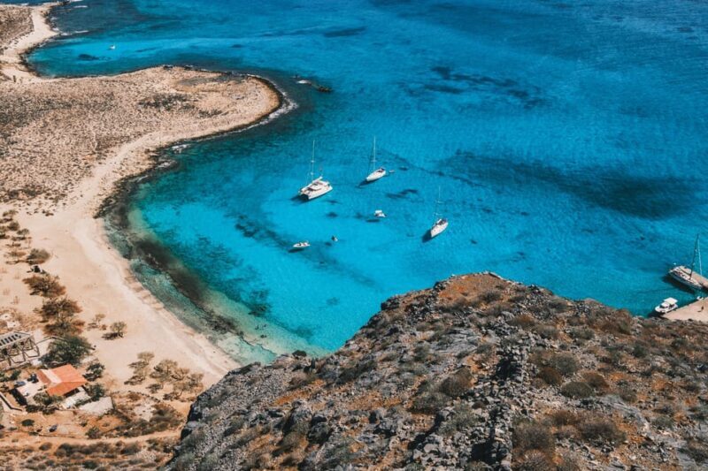 Private Balos & Gramvousa Luxury Catamaran Cruise with Meals - The First Stop: Balos Lagoon – Natural Wonder and Leisure