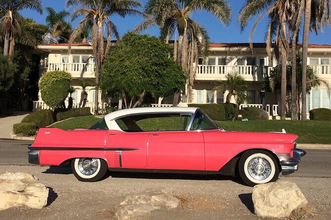 Private Beach Cities Tour in a 1957 Pink Cadillac - A Unique Ride Along Southern California’s Coast in a 1957 Pink Cadillac