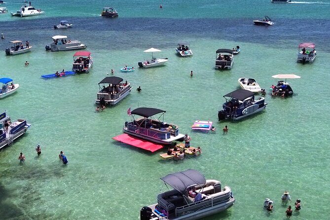 Private Crab Island Pontoon Charter with Bote Hangout Floats! - A Fun-Filled Day on the Water: Private Crab Island Pontoon Tour in Destin