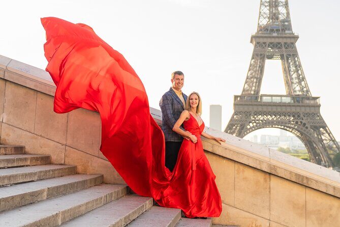 Private Flying Dress Photoshoot Experience by the Eiffel Tower - Experience a Unique Photoshoot in Paris with the Flying Dress