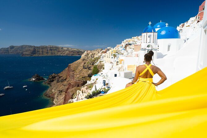 Private Flying Dress Photoshoot in Santorini - Who Will Love This Experience?