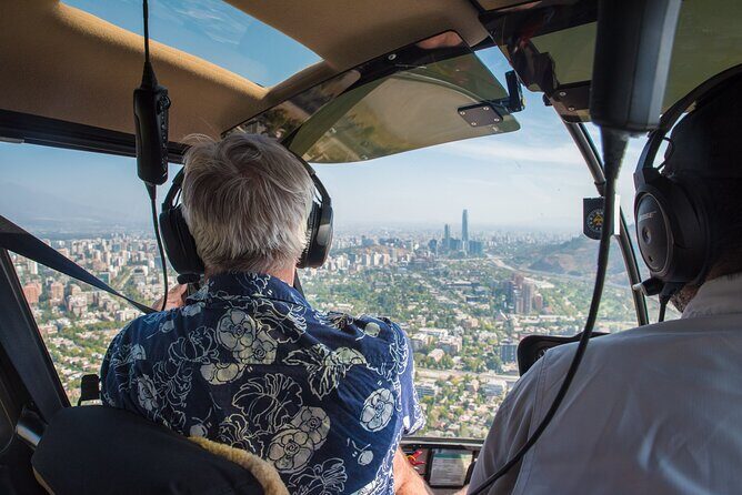 Private Helicopter Tour above Santiago with hotel transport - Key Points