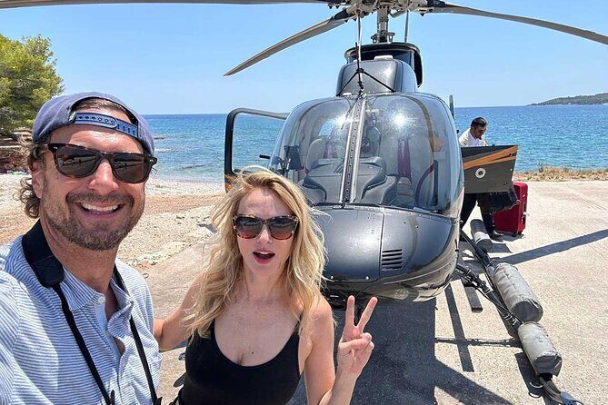 Private Helicopter Transfer from Crete to Santorini - Key Points