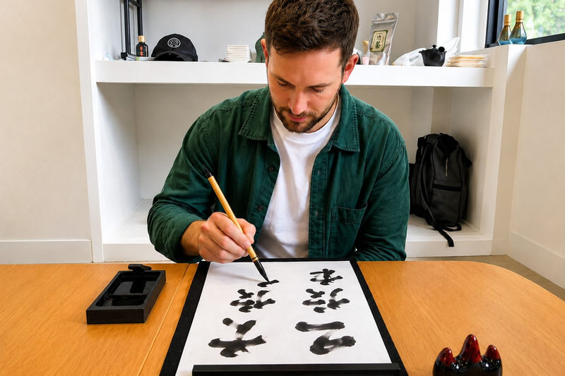 Private Japanese Calligraphy Experience & Izakaya Dining in Shibuya - A brush lesson in the middle of Shibuya