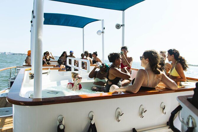 Private Luxury Hot Tub Boat Around NYC and Statue Up to 20 ppl - An Unconventional Way to See NYC: The Hot Tub Boat Experience