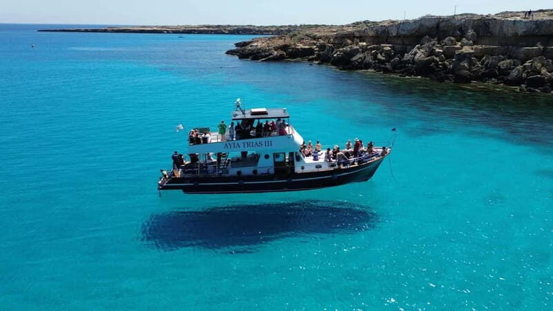 Protaras: Luxury Blue Lagoon Cruise / 4H, Food, 2 Swim Stops - Key Points