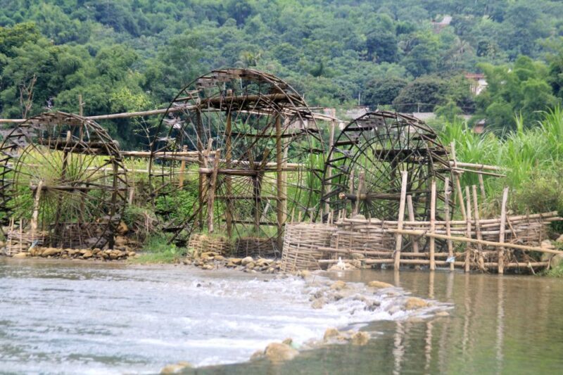 Pu Luong Offbeat Trekking Tour 2 days 1 night with Limousine - Day Two: Water Wheels, Village Life, and Bamboo Rafting