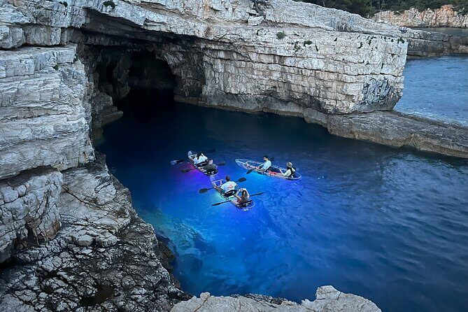 Pula: Sunset/Night-time Illuminated Transparent Kayak Tour - FAQ