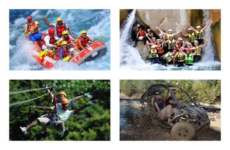 Rafting, Buggy or Quad, Zipline, Canyoning (4 in 1) Tour - Key Points