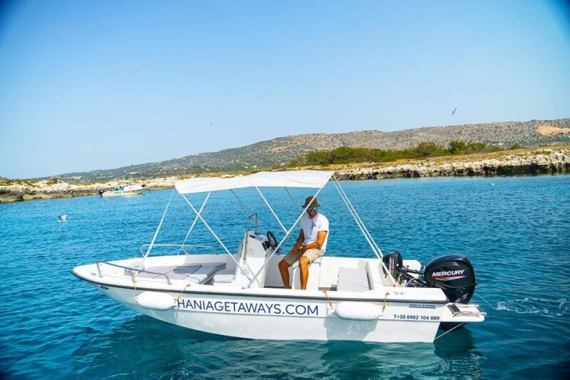 Rent Boat from Marathi Without Skipper 30hp (half day trip) - Exploring Crete’s Coast on a Self-Driven Boat