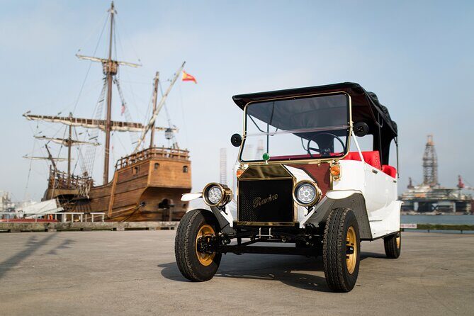 Replica 1908 Model-T Electric Golf Cart Rental - Exploring Galveston in a Vintage Electric Golf Cart