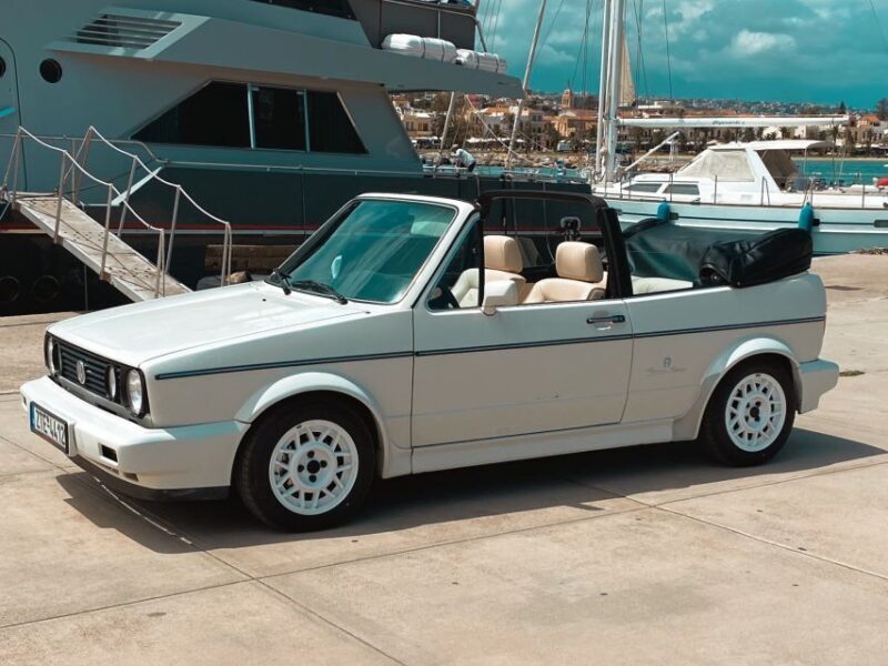 Rethymno: Ride with a Golf Gabriolet 1984 for 12 hours - Key Points